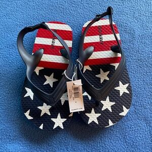 Toddler flip flops, size 8
